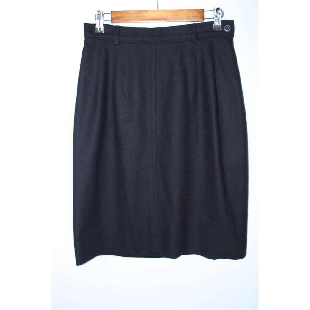 Yves Saint Laurent Variation Women's Size 42/28 Waist Black Wool Vintage Skirt